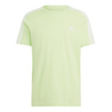 Polera Hombre adidas Essentials 3 Tiras Limon