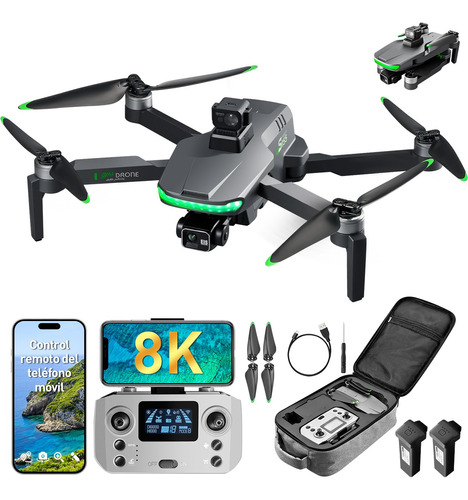 Drone 8k Camara Doble Cardán De 3 Ejes Remoto Gps Wifi5g 6km