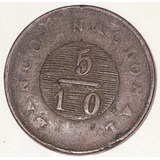 5 Décimas 5/10 Banco Nacional 1831 Moneda Buenos Ayres