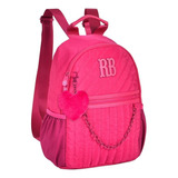 Mochila Bolsa De Costas Rebecca Bonbon Escolar Passeio Cor Rosa