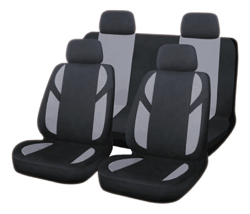 Fundas Asiento Deportivas Cuerina Negro/gris Universales Ds