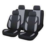 Fundas Asiento Deportivas Cuerina Negro/gris Universales Ds