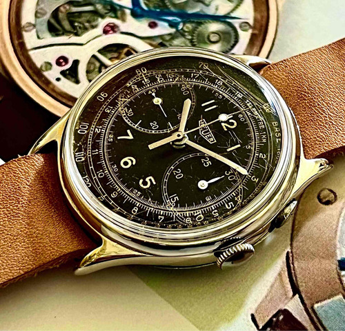 Cronógrafo Heuer Valjoux 22 1930/40 Guerra Militar Raríssimo