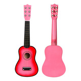 23 Pulgadas Guitarra Niños Juguete Guitarra Rosa