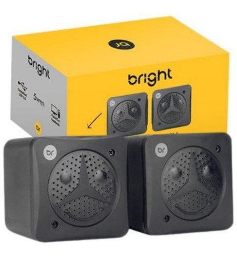 Caixa De Som Mini Speaker 5w Usb 2.1 0359 Bright Preto