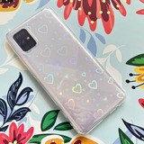 Funda Tpu Laser Corazón Holografic Para Samsung A31