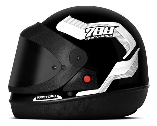 Capacete De Moto Fechado Sport Moto 788 Com Viseira Fumê