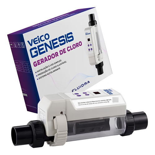 Gerador De Cloro Genesis 10 Pra Piscinas Veico Até 30 Mil Lt