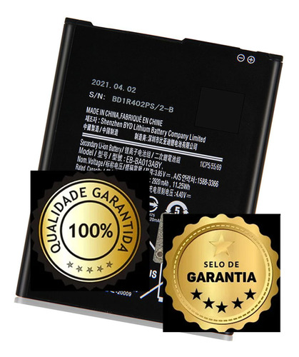 Kit Flex Battria Compatível A01 Core Eb-ba013aby Nova Garant