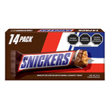 Chocolate Snickers Relleno Caramelo Cacahuate 14 Pz 