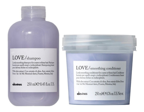 Kit Love Smoothing Shampoo Y Acondicionador Davines 