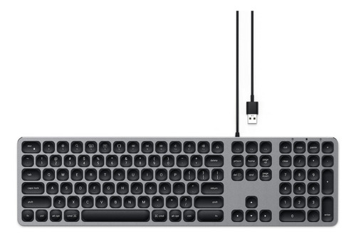 Teclado Satechi Usb Qwerty Inglés Usb Space Gray