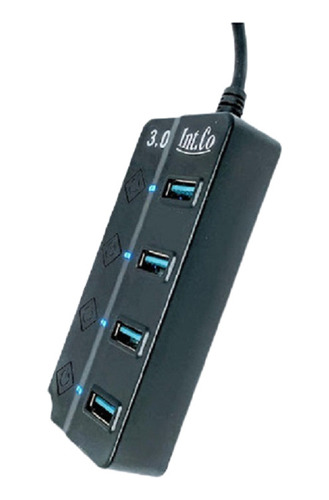 Hub Usb Int.co 4 Puertos Hi-speed 3.0 Múltiple Zapatilla