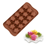 Molde Silicona 15 Estrella Smak Chocolate Resina Repostería