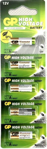 Pack 5 Pila 12v Batería 27a - 12 Volts - Todopilas