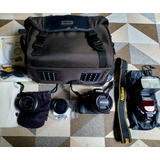 Camera Nikon D3200 Seminova Com Acessórios