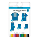 Gabarito Dobrar Roupa Com Paleta De Cores - Kit 5 Moldes