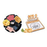 Set Para Picada Copetinero Mas Tabla De Queso Ceramica 