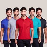 Kit 5 Camisas Gola Polo Masculina Blusa Slim Atacado Piquet