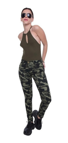 Jean Mujer Camuflado Súper Cómodo Bianca Sheli 2040