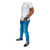 Calças Masculina Jeans Slim Fit C Elastano Várias Cores