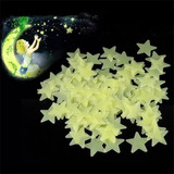 100 Estrelas Fluor Decoração Infantil Brilham No Escuro