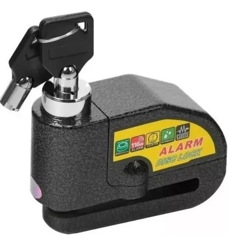 Candado Para Moto Freno De Disco + Alarma Bloqueo Antirrobo