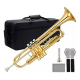 Trompeta Lincoln Winds Deluxe Gold Lacquer Bb Estuche