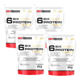 Kit 4 Unid. - 6 Six Protein Advanced + Zma Refil 2kg Sabor Morango