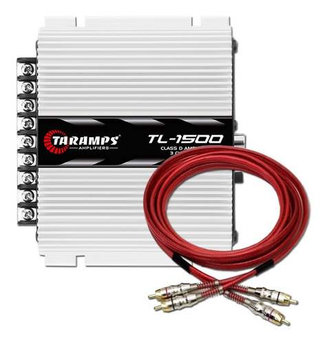 Modulo Taramps Tl1500 3 C Mono Estereo + Cabo Rca S400 Top