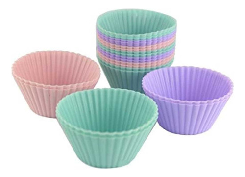 Molde Pirotines Muffins Silicona Individuales X12 Unidades 