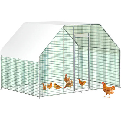 Vevor Gallinero De Metal Grande Jaula Gallinas 197x300x197cm | Meses sin interés