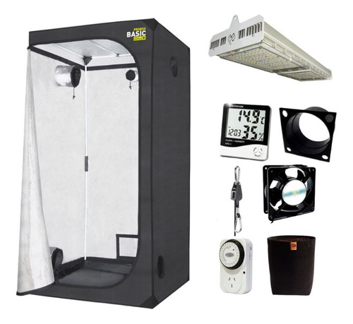 Combo Full Kit Indoor Led Carpa 120x120 +  Led Quantum Jx300