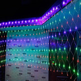 Luces Led Malla 120 Multi 1x1 Instalacion Navidad Navideña