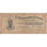 Colombia 5 Pesos Banco Del Estado Popayán 1900 (5 Dígitos)
