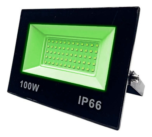 Refletor Led Verde 100w Ip66 Bivolt Prova D'água Bivolt