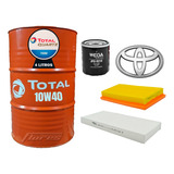 Cambio De Aceite Total 10w40 + Kit Filtros Toyota Etios 1.5