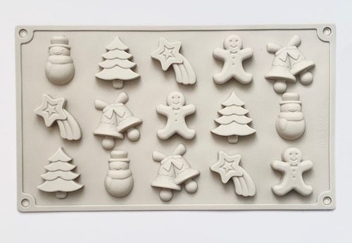 Molde Navidad Figuras Surtidas Chocolate Gelatina Jabón