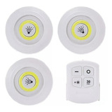 Kit 3 Lâmpada Luminária Led Spot Sem Fio Controle Remoto