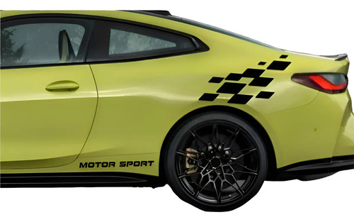 Calcas Sticker Diseño Deportivo Motor Sport Para Costado