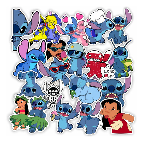 Stickers Vinilos Calcomanias Stitch  - Auto Termo Notebook 