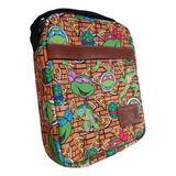 Mariconera Mochila Sling Cruzada Cuadrada Comic Tortugas Ninja