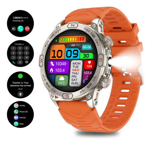 Reloj Inteligente Bt Call,impermeable,deportivo Para Hombres