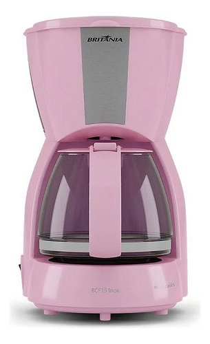 Cafeteira Britânia 15 Xícaras 800w Rosa Inox Bcf15 220v