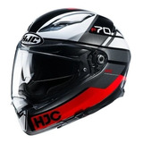 Casco Cerrado Hjc F70 Tino Gris Rojo Mate Super Outlet