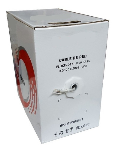 Bobina Rollo Cable Red Utp Categoria 5e 305 Metros Interior