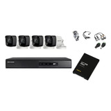 Kit Seguridad Hikvision Dvr 8 Canales 4 Camaras + Disco Amex