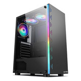 Gabinete Gamer Nfx Darkguardian Com Lateral De Acrílico 