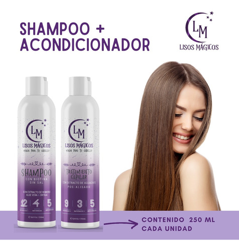 Shampoo + Rinse Lisos Mágicos - mL a $140