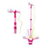 Micrófono Karaoke Infantil Con Mp3 Luces Y Pedestal